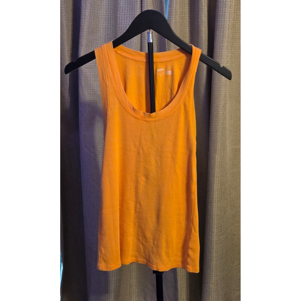 Aerie Ribbed Sleeveless Tank Top Women's Size Small Orange
